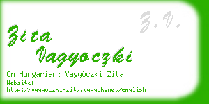 zita vagyoczki business card